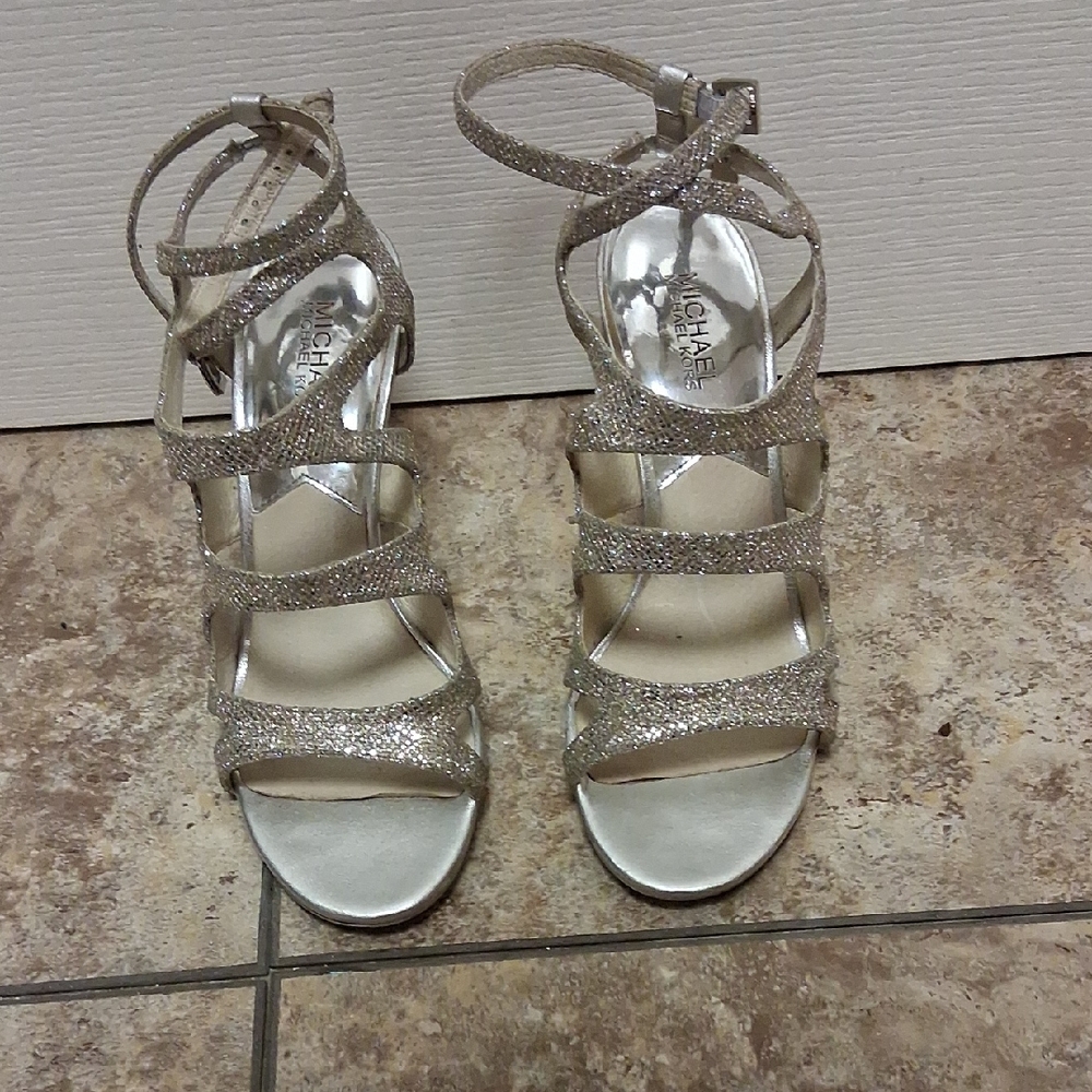 Michael Kors Glittering Silver Sandals